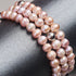 Bracelet en perles d'eau douce | Argent sterling 925 | Rose poudré
